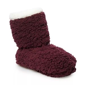 NWT Women's Cuddl Duds Sherpa Bootie Slipper Socks